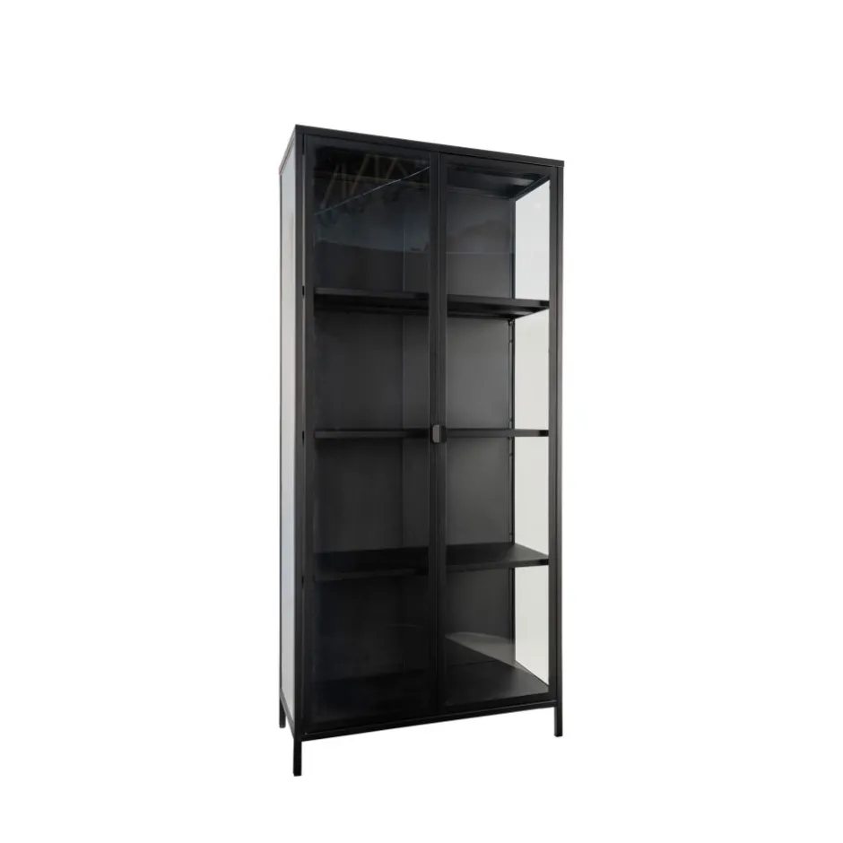 Online House Nordic BRISBANE Vaisselier en verre et métal H175cm