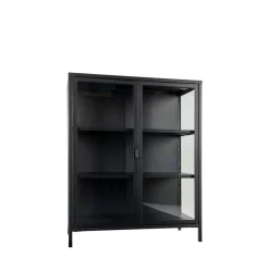 New House Nordic BRISBANE Vaisselier en verre et métal H101,5cm