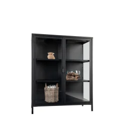 New House Nordic BRISBANE Vaisselier en verre et métal H101,5cm