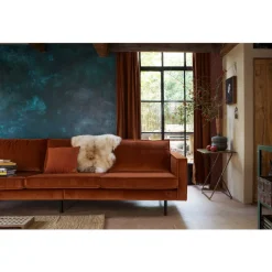 Discount Woood BRONCO Grand canapé 4 places vintage velours