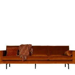 Discount Woood BRONCO Grand canapé 4 places vintage velours