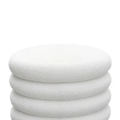 Clearance Drawer BUBBLE Lot de 2 poufs coffres ronds en tissu bouclette ø47cm