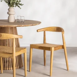 Online Drawer BUNGA Lot de 2 chaises en teck et cannage