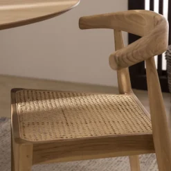 Online Drawer BUNGA Lot de 2 chaises en teck et cannage