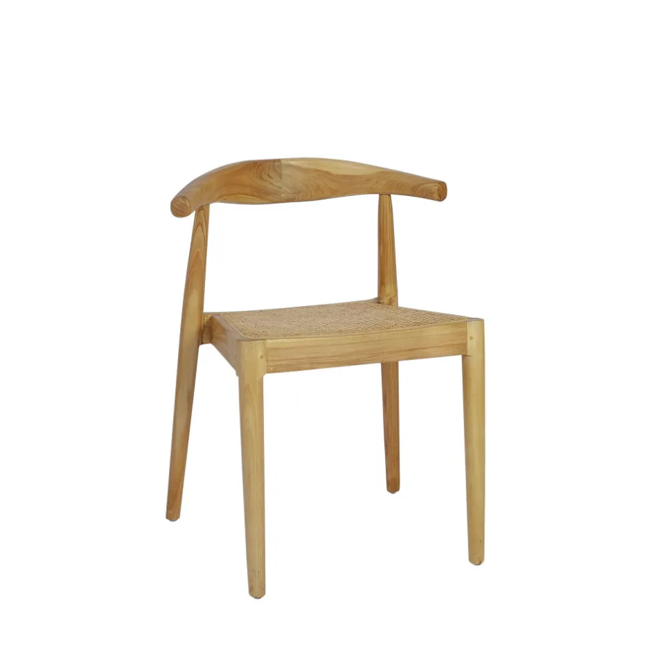Online Drawer BUNGA Lot de 2 chaises en teck et cannage