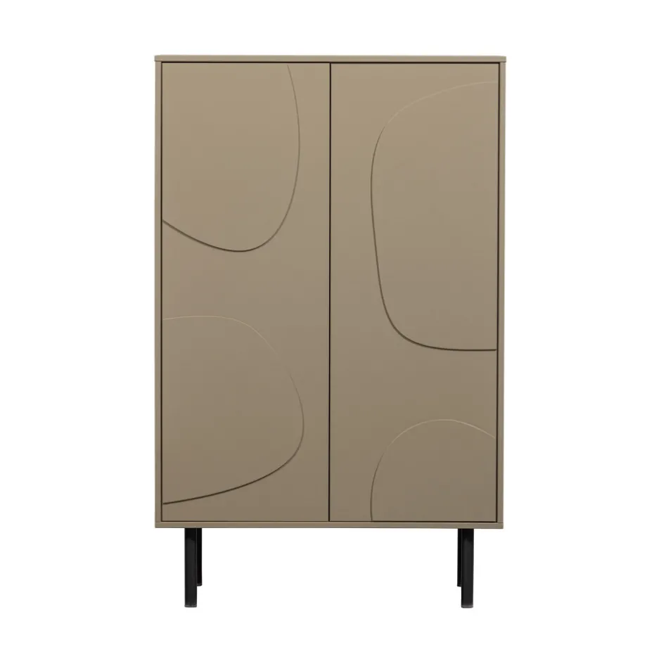 Sale Woood CADIZ Buffet haut 2 portes en bois H135cm