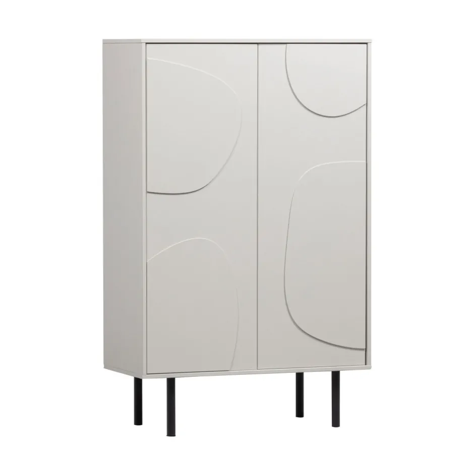 Sale Woood CADIZ Buffet haut 2 portes en bois H135cm