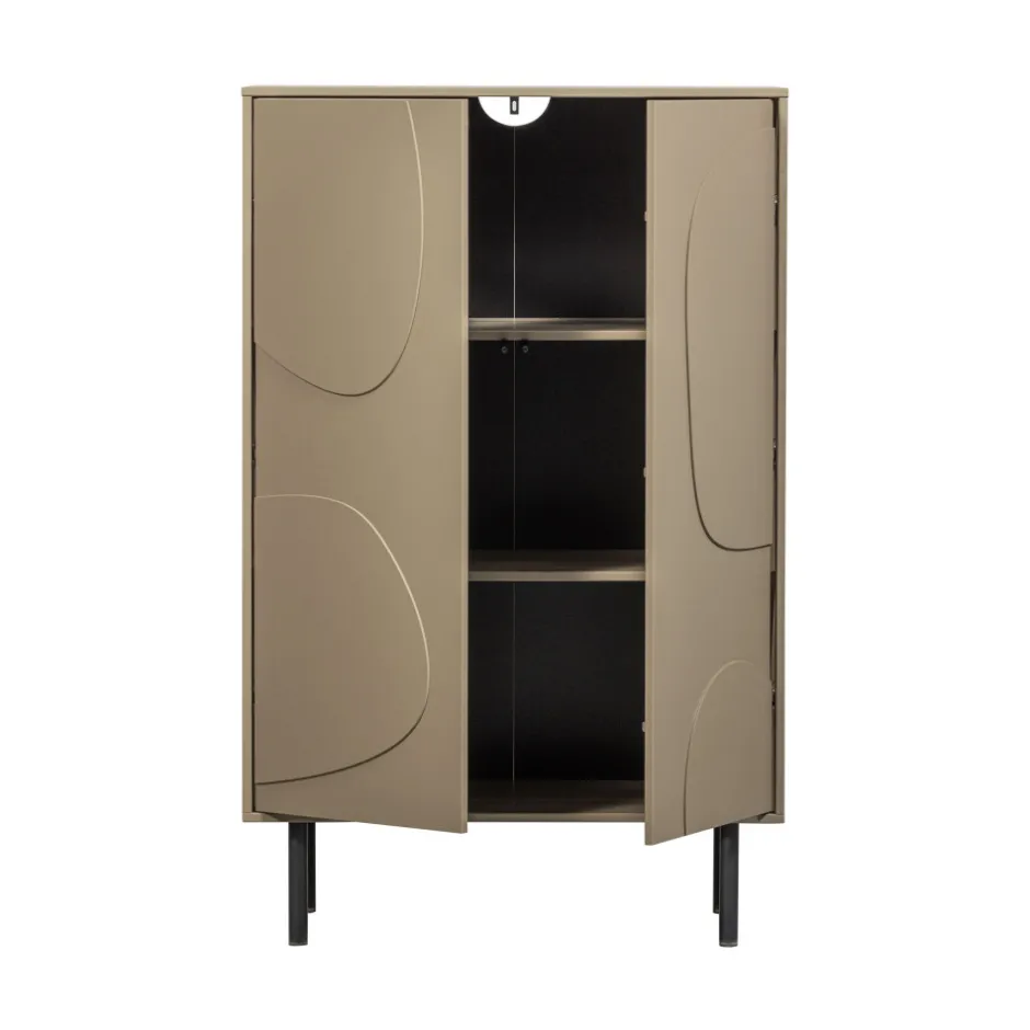 Sale Woood CADIZ Buffet haut 2 portes en bois H135cm