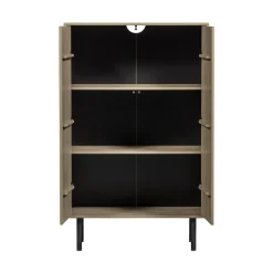 Sale Woood CADIZ Buffet haut 2 portes en bois H135cm