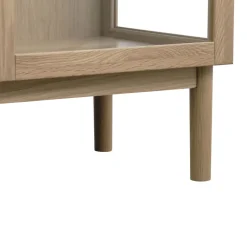 New No name CAHIR Vitrine 2 portes en verre trempé et bois H140cm