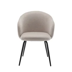 Clearance Drawer CALABRA Lot de 2 fauteuils de table en tissu et métal