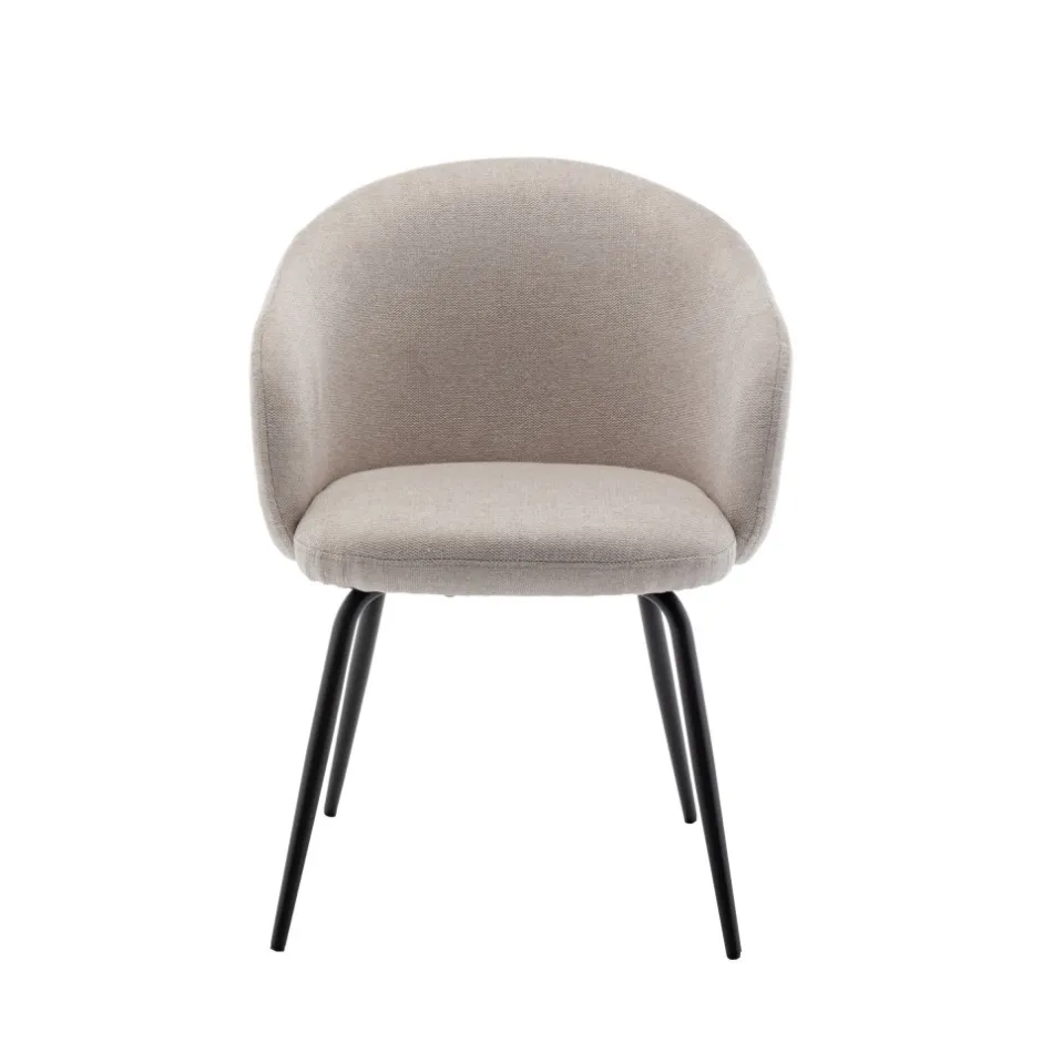 Clearance Drawer CALABRA Lot de 2 fauteuils de table en tissu et métal