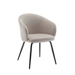 Clearance Drawer CALABRA Lot de 2 fauteuils de table en tissu et métal