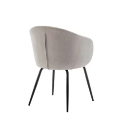 Clearance Drawer CALABRA Lot de 2 fauteuils de table en tissu et métal