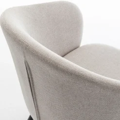 Clearance Drawer CALABRA Lot de 2 fauteuils de table en tissu et métal