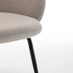 Clearance Drawer CALABRA Lot de 2 fauteuils de table en tissu et métal