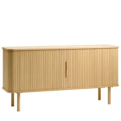 Discount No name CALLAN Buffet aux portes coulissantes en bois strié L160cm