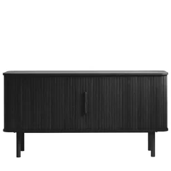 Discount No name CALLAN Buffet aux portes coulissantes en bois strié L160cm
