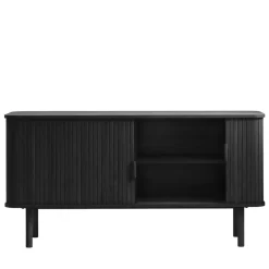 Discount No name CALLAN Buffet aux portes coulissantes en bois strié L160cm