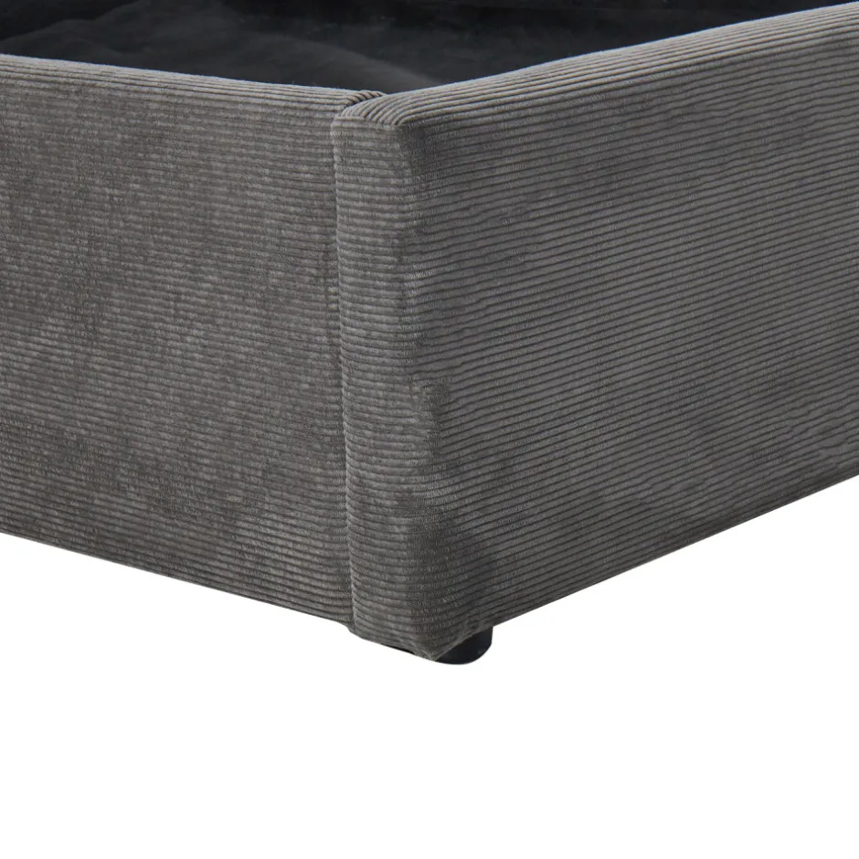 Sale Drawer CAMA Lit coffre en velours côtelé 140x190cm
