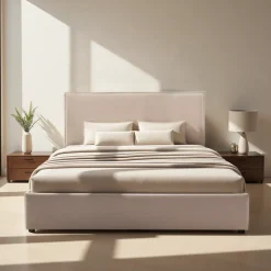 Best Drawer CAMA Lit coffre en velours côtelé 160x200cm