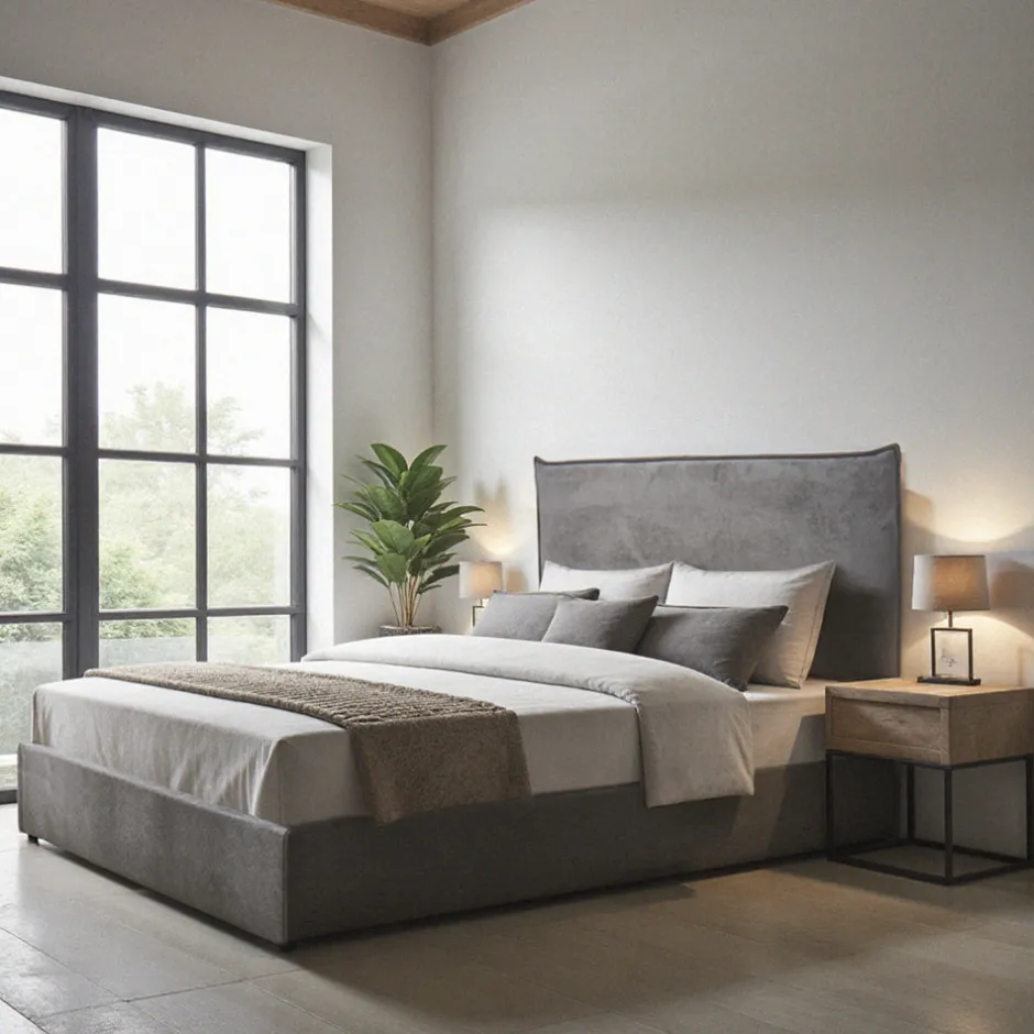 Best Drawer CAMA Lit coffre en velours côtelé 160x200cm