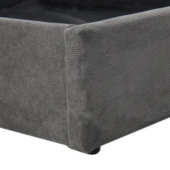 Best Drawer CAMA Lit coffre en velours côtelé 160x200cm