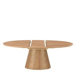 Drawer CAMI Table à manger extensible 6 à 8 personnes ovale en bois