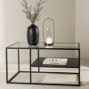 Clearance Venture Home CAMPINAS Table basse 2 plateaux en verre et métal