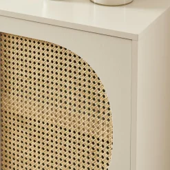 Online No name CANNO Buffet 2 portes en bois et cannage L90cm