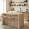 Discount Drawer CAPURGANA Lot de 2 chaises de bar design en rotin pieds beige H67cm