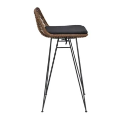 Hot Drawer CAPURGANA Lot de 2 chaises de bar design en rotin H 67 cm