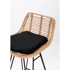 Hot Drawer CAPURGANA Lot de 2 chaises de bar design en rotin H 67 cm