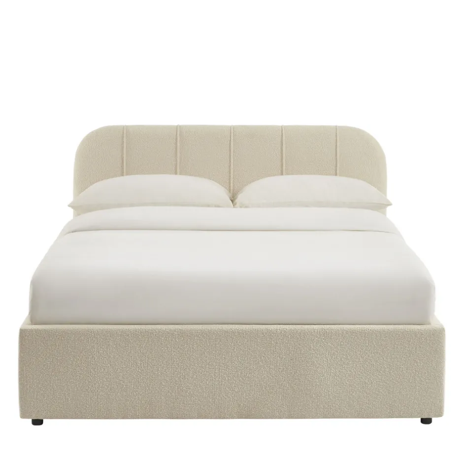 Online No name CARMEN Lit coffre en tissu chenille 140x190cm