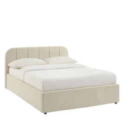 Online No name CARMEN Lit coffre en tissu chenille 140x190cm