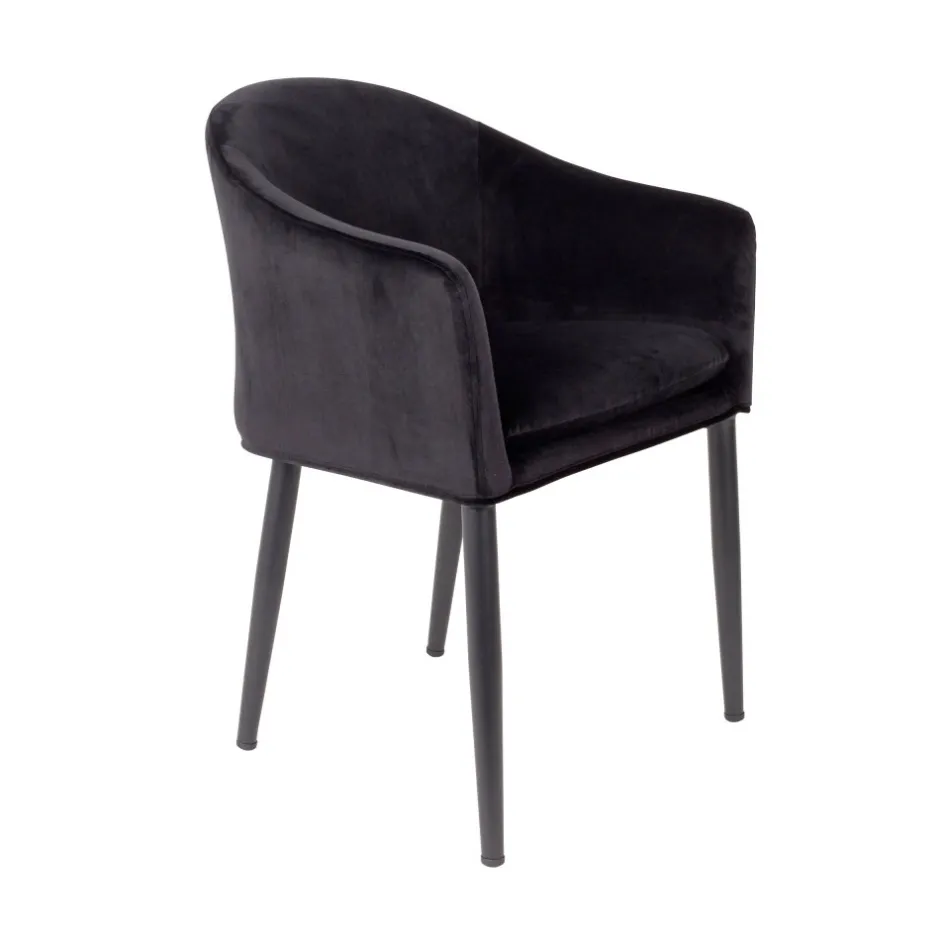 Discount No name CATELYN Fauteuil de table design en velours