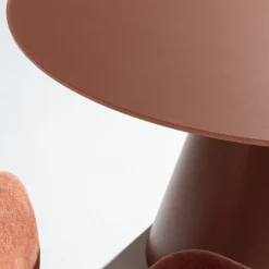 Hot Drawer CELESTE Table à manger 4 personnes ronde en verre trempé et métal ø120cm