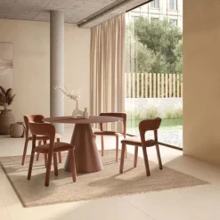 Hot Drawer CELESTE Table à manger 4 personnes ronde en verre trempé et métal ø120cm