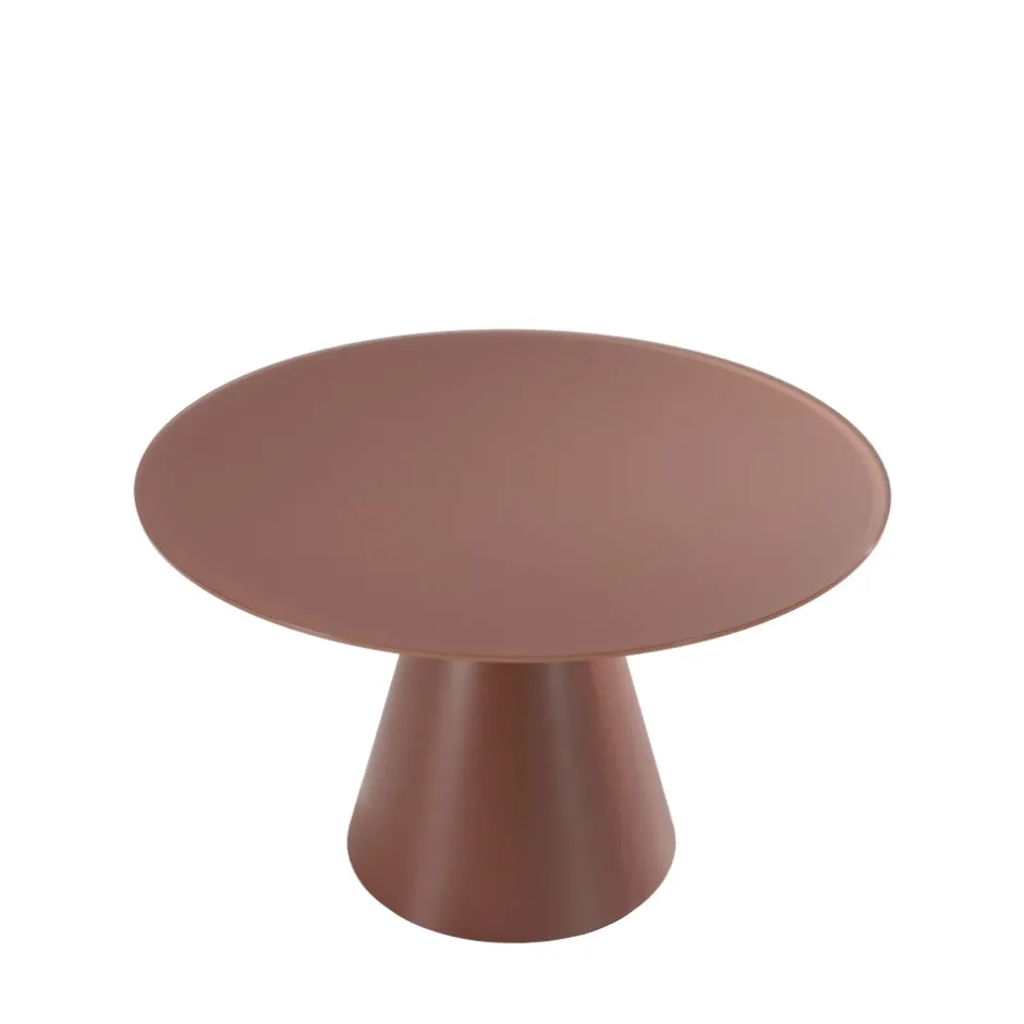 Hot Drawer CELESTE Table à manger 4 personnes ronde en verre trempé et métal ø120cm