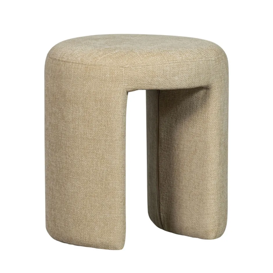 Hot Woood CHARLIE Pouf rond en tissu ø45cm