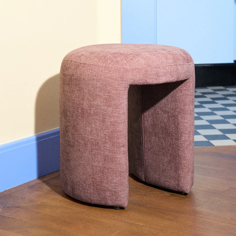 Hot Woood CHARLIE Pouf rond en tissu ø45cm