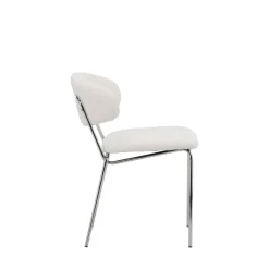 New Venture Home CHICO Lot de 2 chaises en tissu bouclette et métal
