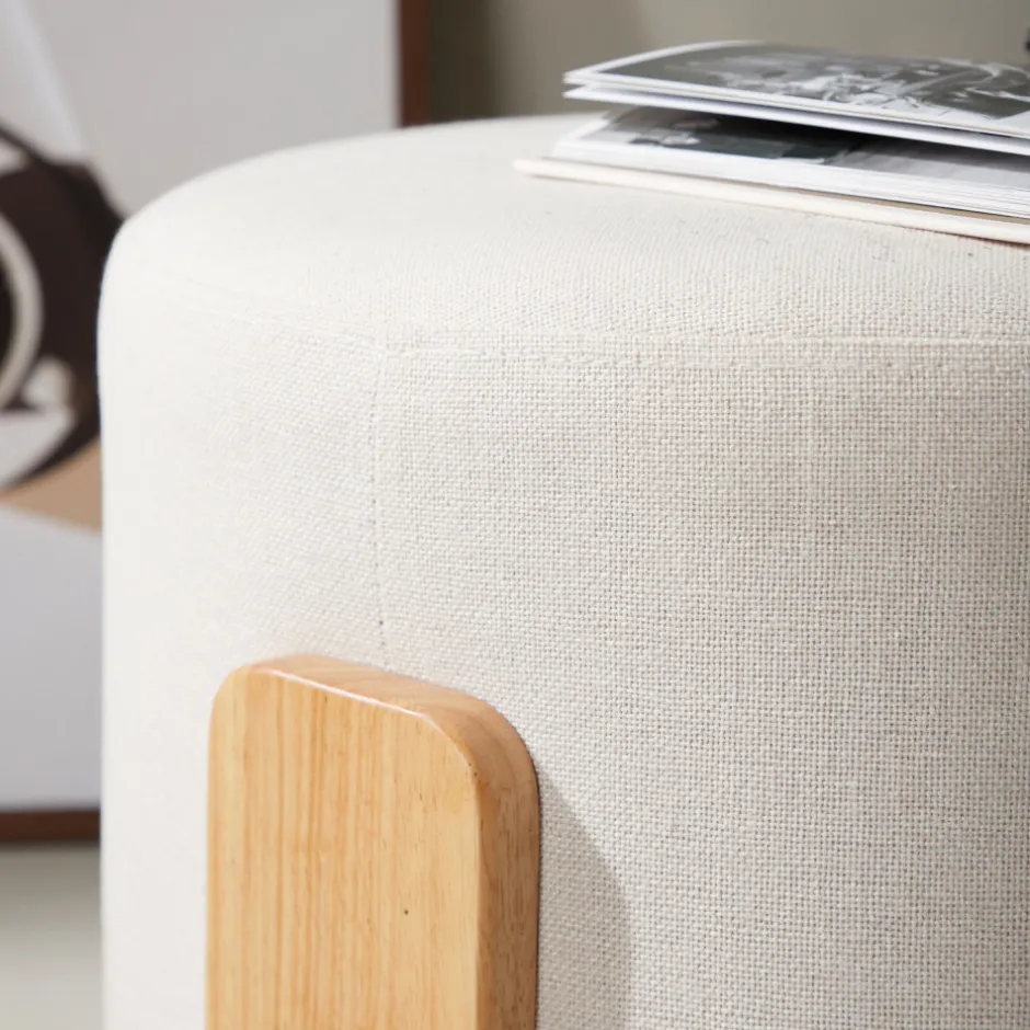 Discount Venture Home COFFEY Pouf rond en tissu ø52,5cm