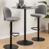 Best Drawer COLOBURA Tabouret de bar réglable en tissu et métal H55-80cm