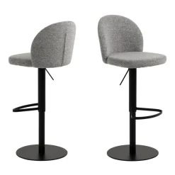 Best Drawer COLOBURA Tabouret de bar réglable en tissu et métal H55-80cm