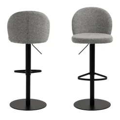 Best Drawer COLOBURA Tabouret de bar réglable en tissu et métal H55-80cm
