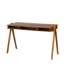New Woood COMPARTMENT Bureau en bois 3 niches L120cm