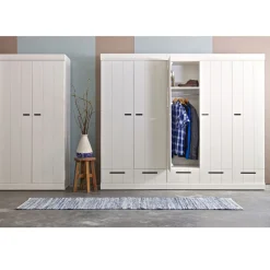 Discount Woood CONNECT Armoire en pin 2 portes 2 tiroirs