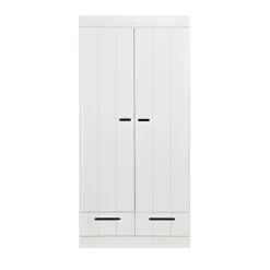 Discount Woood CONNECT Armoire en pin 2 portes 2 tiroirs
