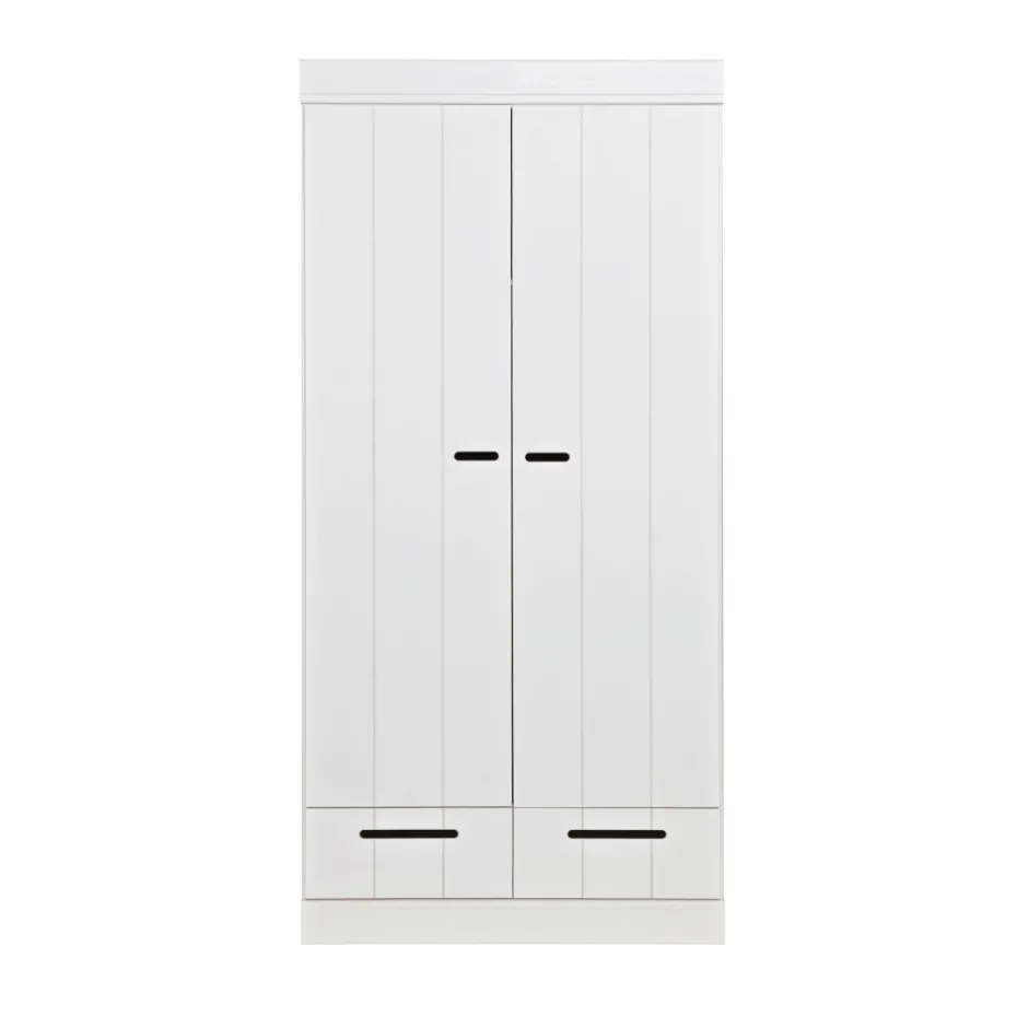 Discount Woood CONNECT Armoire en pin 2 portes 2 tiroirs